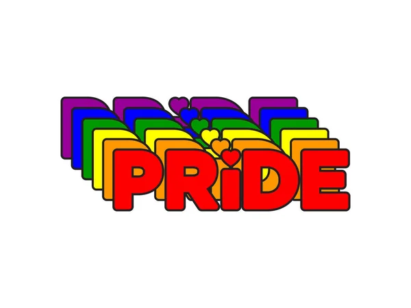 白人背景的Lgbt骄傲艺术 社交网络 卡片模板 Pride 这个词指海报 Lgbtq喜欢象征背景 概念设计 — 图库矢量图片