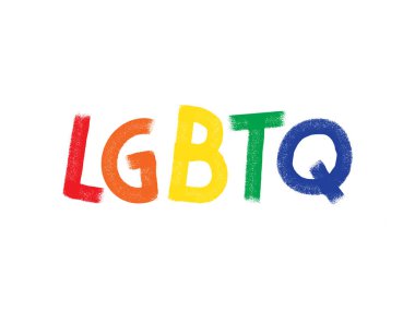 El çizimi LGBT gururlu El yazması harfler izole. Poster, sosyal ağ, afiş, kartlar için vektör şablonu. Poster için gurur duydum. LGBTQ aşk sembolü arka planı. Tasarım kavramı.