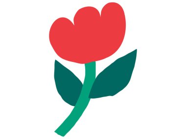 Soyut modern trend vektör illüstrasyonu. El çizimi şekilleri, karalama çiçekleri ve bitkiler, tasarım elementleri. Posterler, instagram yazıları ve çıkartmalar için mükemmel..