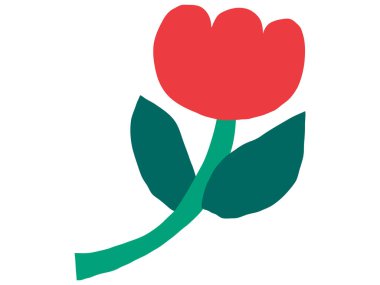 Soyut modern trend vektör illüstrasyonu. El çizimi şekilleri, karalama çiçekleri ve bitkiler, tasarım elementleri. Posterler, instagram yazıları ve çıkartmalar için mükemmel..