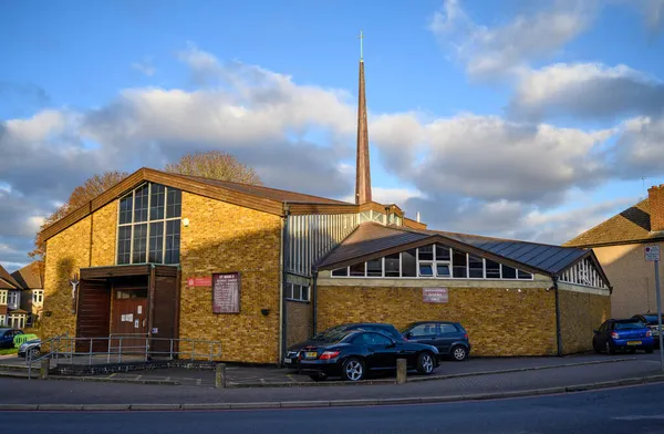 West Wickham Kent Mark Catholic Church Roundabout Western End West — Stock Photo, Image