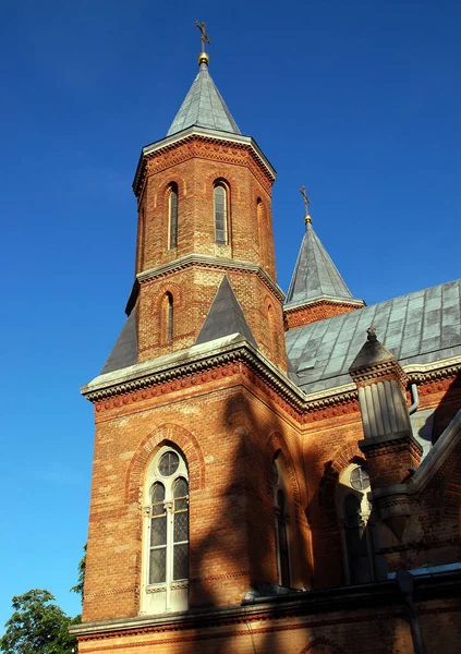 Chernivtsi Ucrania Iglesia Armenia Chernivtsi Este Edificio Ladrillo Rojo Ahora —  Fotos de Stock