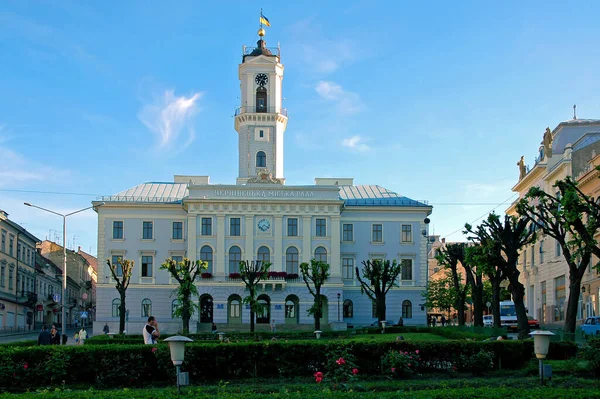 Chernivtsi Ukraine Chernivtsi City Hall Seen Central Square City Council — Photo