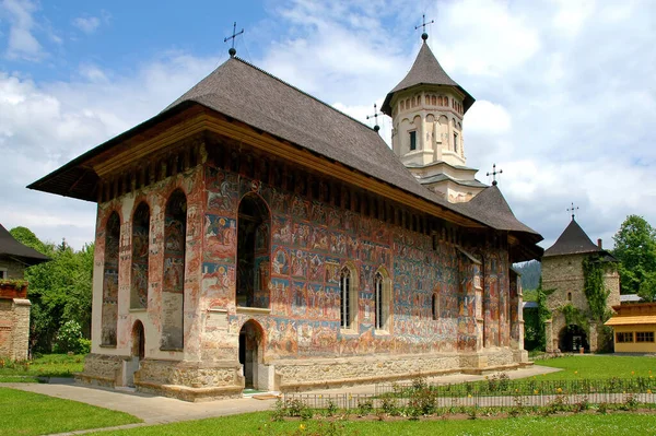 Moldaviska Klostret Suceava County Moldavien Rumänien Berömda Målade Kyrkorna Moldavien — Stockfoto