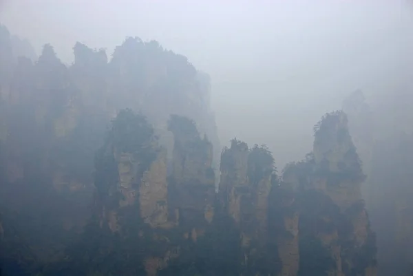 Zhangjiajie National Forest Park Hunan Province China Misty Mountains Forest — Stockfoto