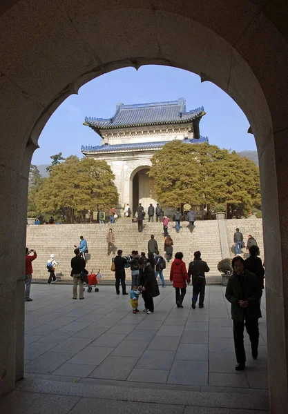 Nanjing Provincia Jiangsu China Mausoleo Del Sun Yat Sen Parque — Foto de Stock