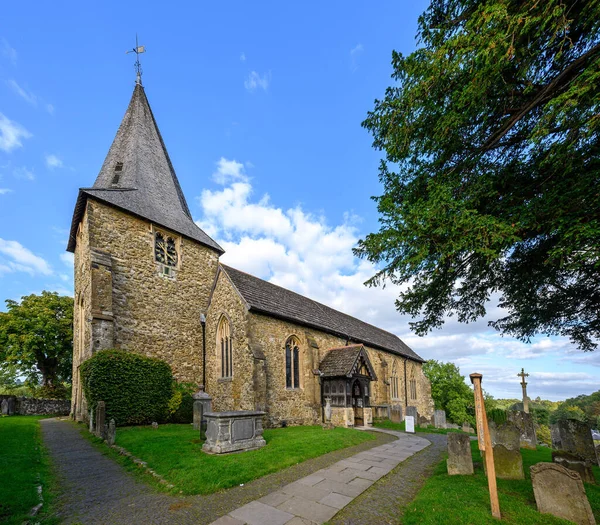 Αγία Μαρία Παρθένος Μια Παλιά Εκκλησία Στο Westerham Kent Ιστορία — Φωτογραφία Αρχείου