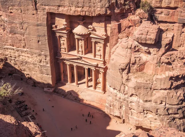 Khazneh Tesouro Dos Templos Mais Elaborados Antiga Cidade Petra Jordânia — Fotografia de Stock