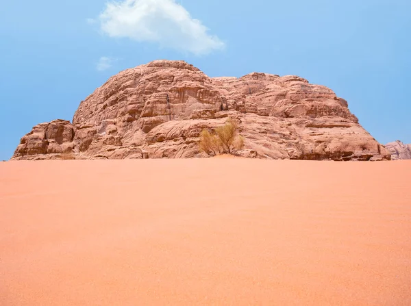 Сценічний Вид Скелястої Пустелі Ваді Рам Йорданія Пустельний Краєвид — стокове фото