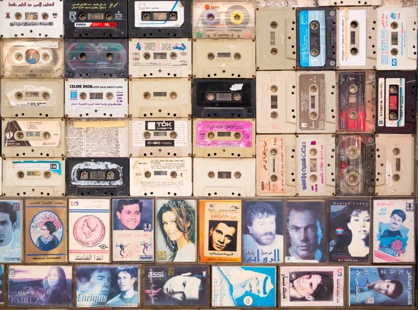 Amman Jordan 2021 Old Vintage Audio Cassette Tape Collection — Stock Photo, Image