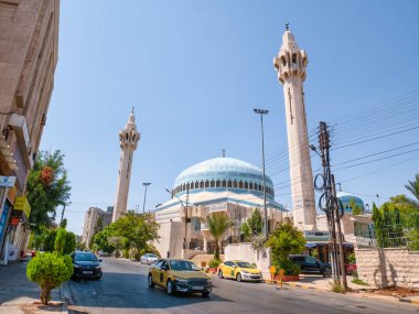 Amman, Ürdün - 09.02.2021: Abdullah Camii Abdali, Amman.