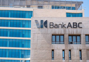 Amman, Ürdün - 09.02.2021: Bank ABC (Arap Bankacılık Şirketi) Amman, Ürdün 'deki merkez binası.