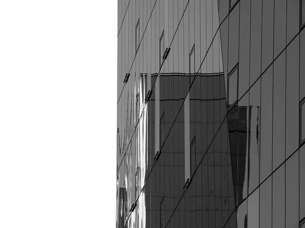 Svartvita Detaljer Med Modern Kontorsbyggnad Abstrakt Fotografi — Stockfoto