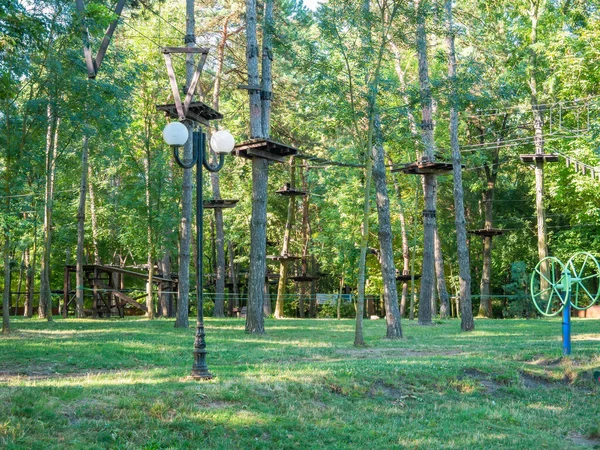 Parc Aventure Comana Situé Dans Parc Naturel Comana Près Bucarest — Photo