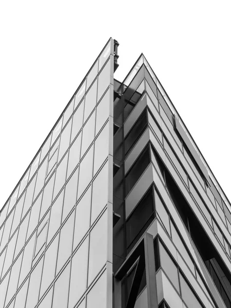 Détail Noir Blanc Avec Immeuble Bureaux Moderne Photographie Abstraite — Photo