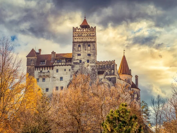 Bran Romania 2021 Famous Medieval Bran Castle Known Dracula Castle — Stock Photo, Image