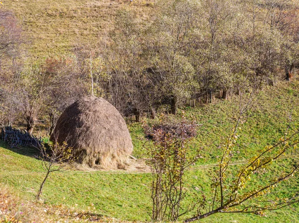 Paysage Rural Rustique Dans Village Romain Avec Une Botte Foin — Photo