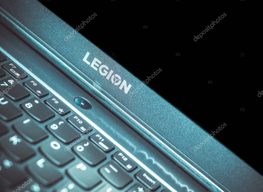 Bucharest, Romania - 03.25.2022: Lenovo Legion gaming laptop logo