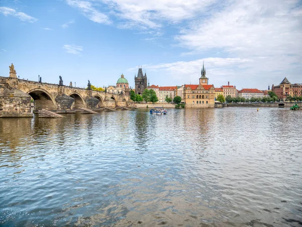 Prague Czech Republic June 2022 View Charles Bridge Main Touristic — Foto Stock