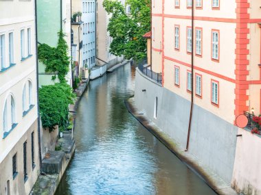 Picture with Certovka canal in the center of Prague.