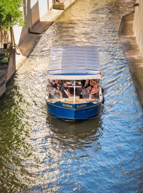 Prague, Czech Republic - June 2022: View with Petrin Tower, a major tourist attraction in Prague