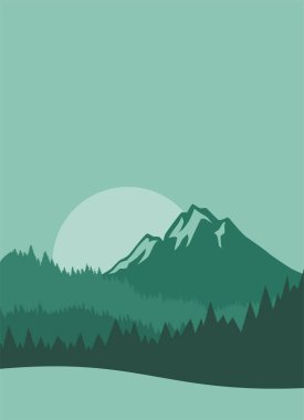 Peyzaj vektör sanatının çizimleri