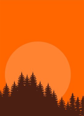 Peyzaj vektör sanatının çizimleri