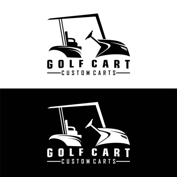 Golf Vagn Logotyp Design Vektor — Stock vektor