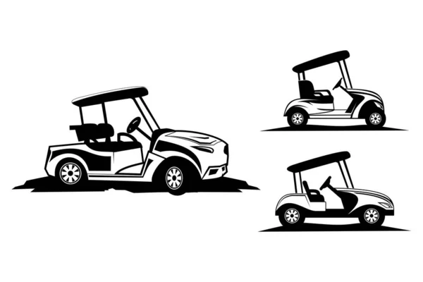 Golf Cart Logo Design Vector — 스톡 벡터