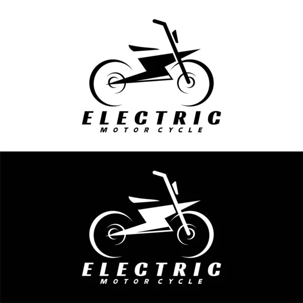 Bicicleta Elétrica Logotipo Vetor Design — Vetor de Stock