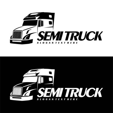 yarı kamyon logo tasarımı konsept vektörü