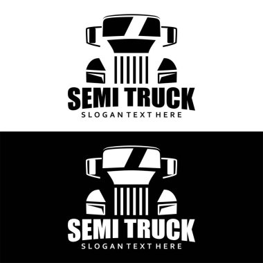 yarı kamyon logo tasarımı konsept vektörü