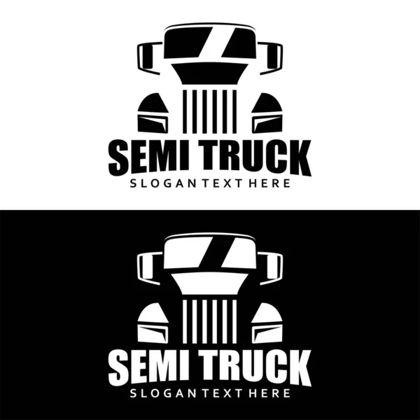 Semi Camion Logo Conception Concept Vecteur — Image vectorielle