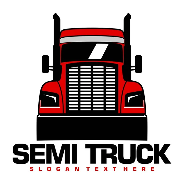Semi Caminhão Logotipo Vetor Design —  Vetores de Stock
