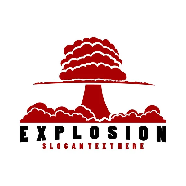 Explosão Fumo Logotipo Design Ícone Vetor —  Vetores de Stock