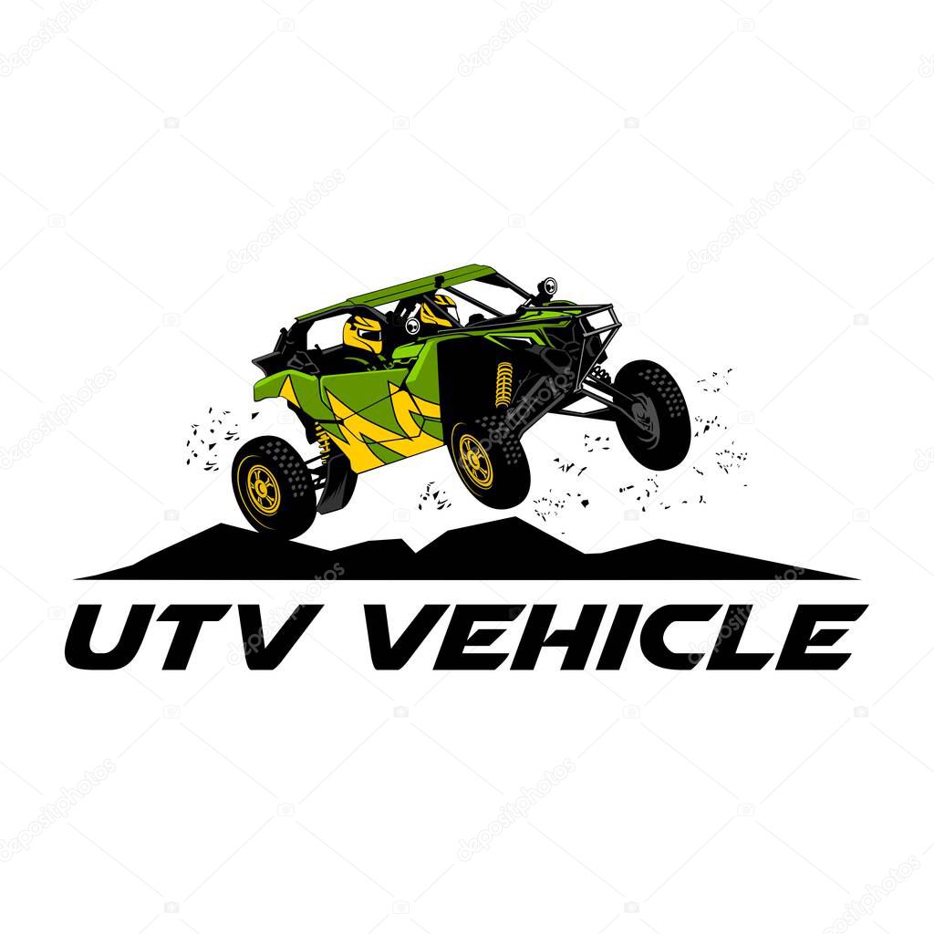 Utv vehicle design logo icon vector