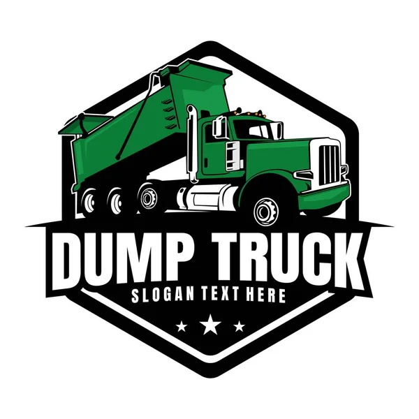 dökümü kamyon logo tasarımı ikon vektörü