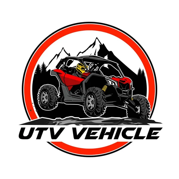 Utv Voertuig Ontwerp Logo Pictogram Vector — Stockvector