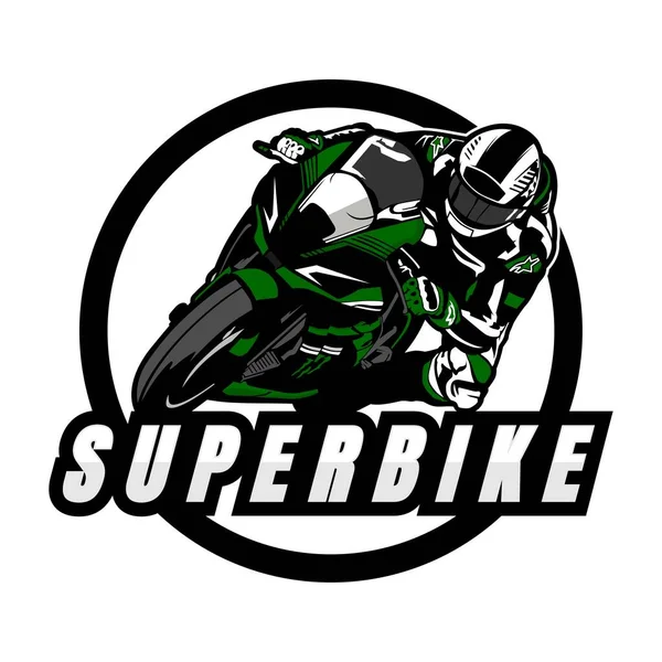 Superbike Design Icon Logo Illustration Vektor — Stockvektor