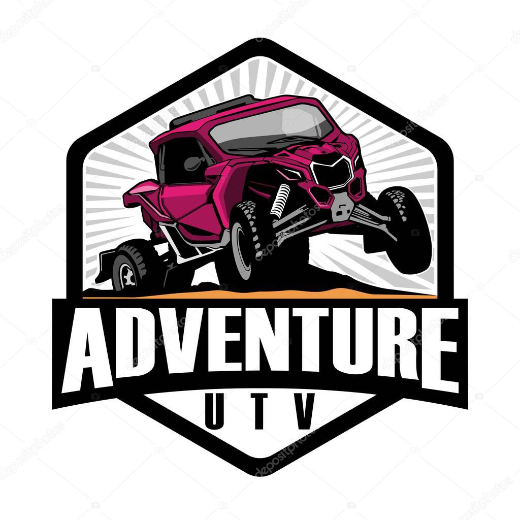 UTV offroading social club logo design vector