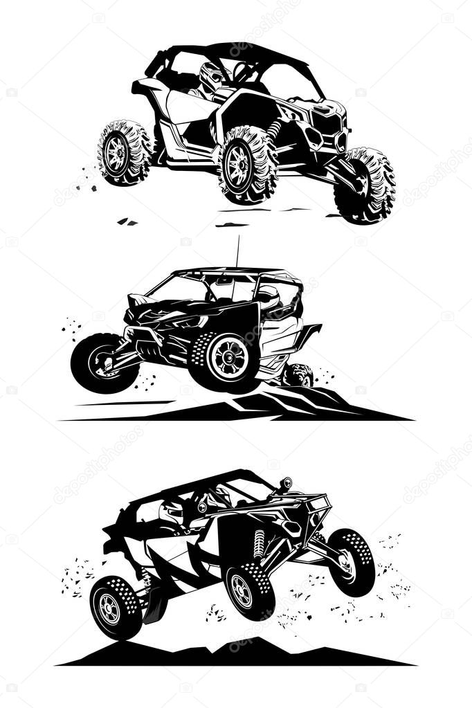 Utv logo design icon vector