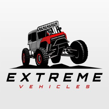ekstrem araçlar logo tasarımı vektörü