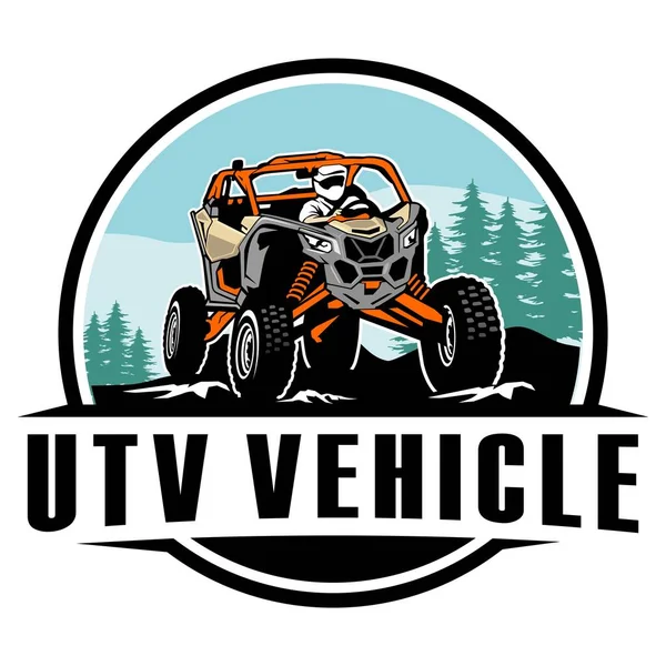 Utv Offroading Social Club Logo Ontwerp Vector — Stockvector