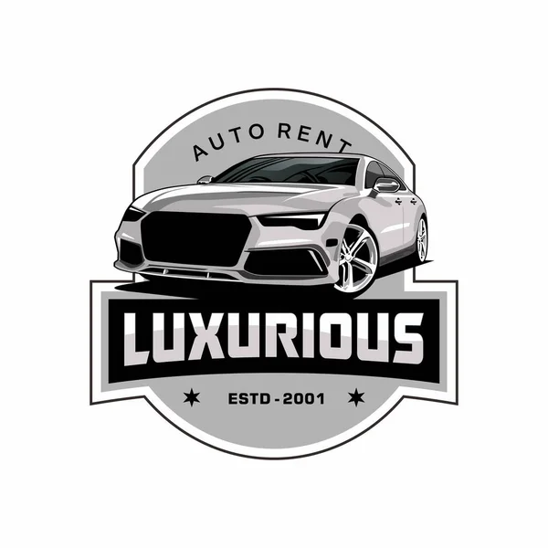 Coche Ilustración Logo Diseño Concepto Vector — Vector de stock