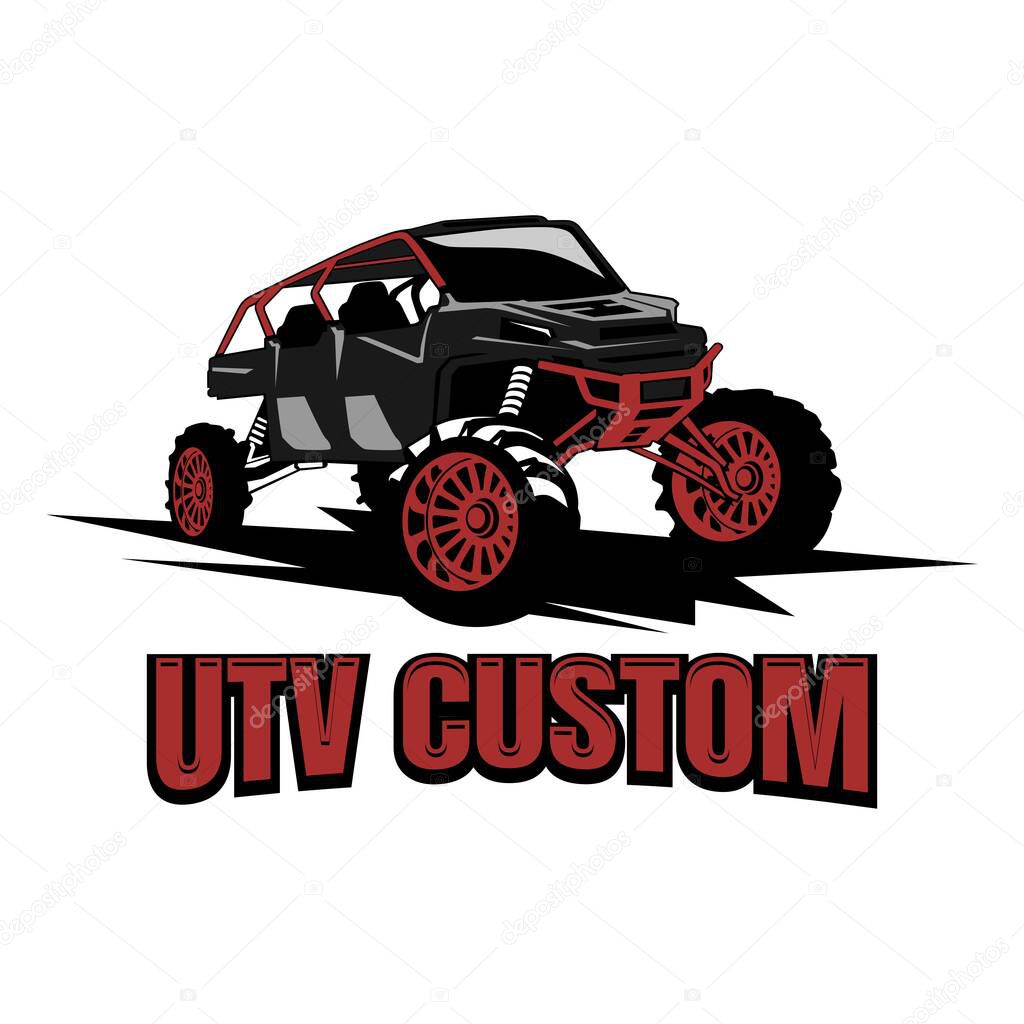 Utv logo design icon vector