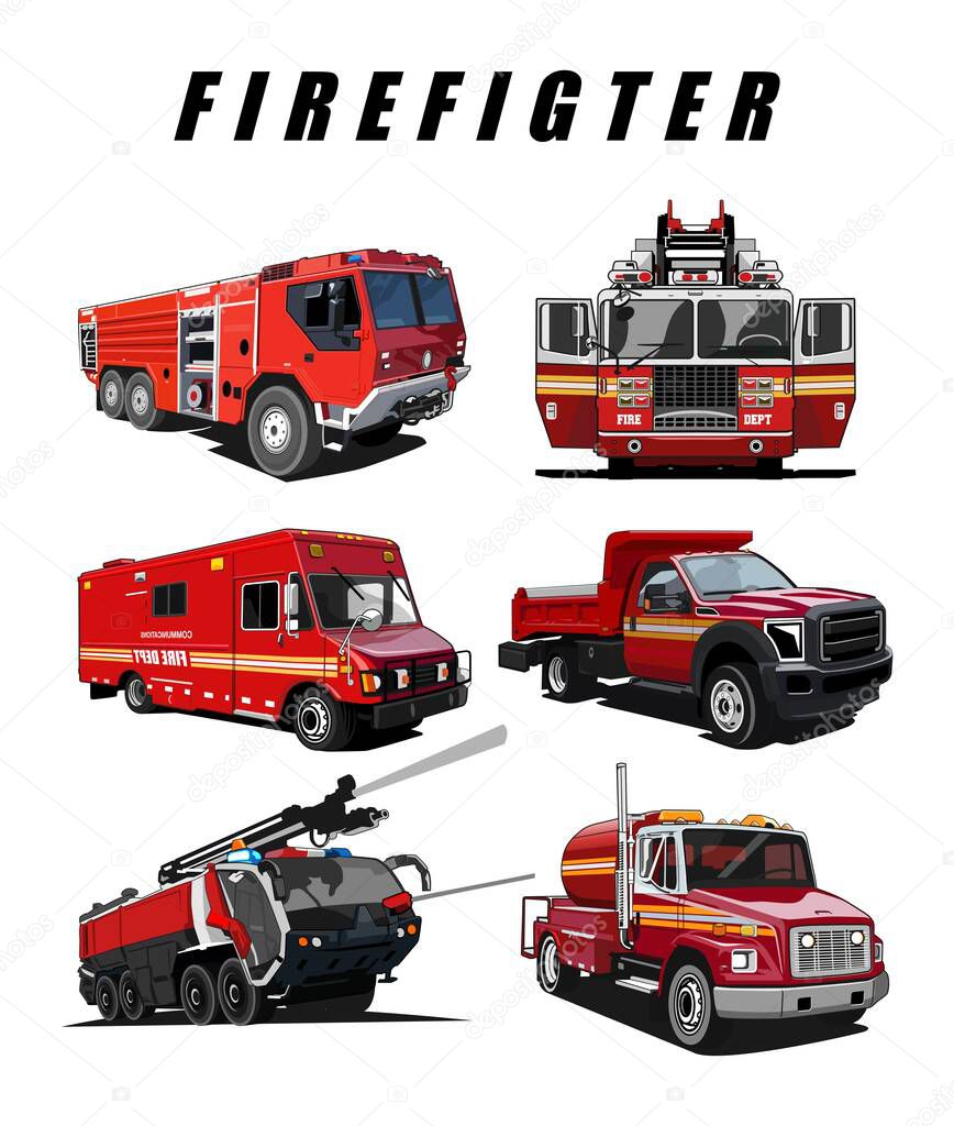 Firefighter brand logo design vector