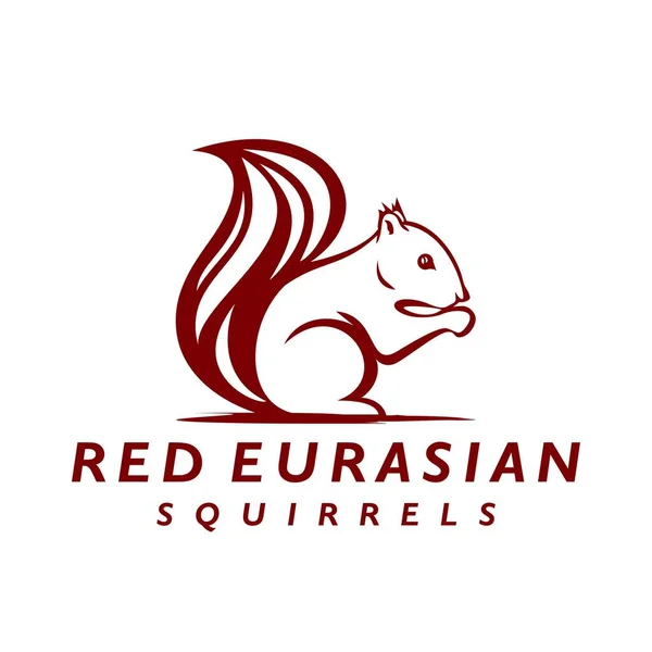 Conceptions Logo Eurasien Rouge Vecteur Icon — Image vectorielle