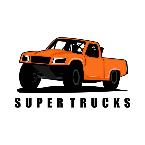 Super Camiones Logo Diseño Icono Vector — Archivo Imágenes Vectoriales