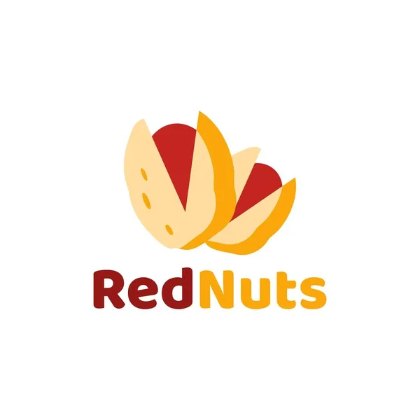 Red Nuts Logo Icon Design Vector — Image vectorielle
