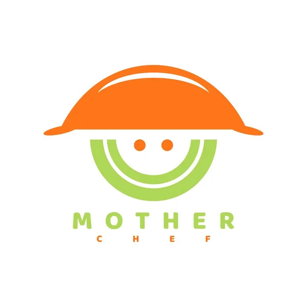Mother Chef Design Logo Icon Vector - Stok Vektor